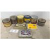 Image 1 : 9 Vintage Tobacco Tins: Dominion, Old Chum, Wills, Chateau Gay, MacDonald's, Daily Mail