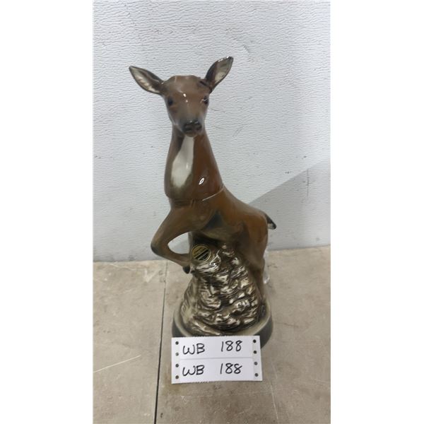 1963 Jim Bean White Tail Doe Bourbon Whiskey Regal China Decanter
