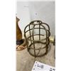 Image 3 : Antique Hammond Electric Desk Clock, 2 Desk Lamps and 2 Industrial Light Wire Cages