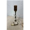 Image 8 : Antique Hammond Electric Desk Clock, 2 Desk Lamps and 2 Industrial Light Wire Cages