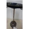 Image 3 : Vintage Round Accent Table with Green Marble Top and Cast Metal Pedestal Base 24”×15.6”×11.6”
