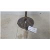 Image 4 : Vintage Round Accent Table with Green Marble Top and Cast Metal Pedestal Base 24”×15.6”×11.6”