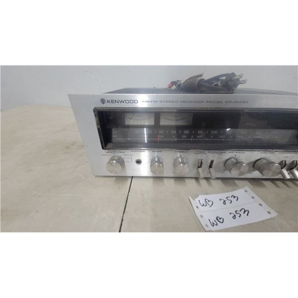 Kenwood KR-6030 AM/FM Stereo Receiver, circa 1978 powers up