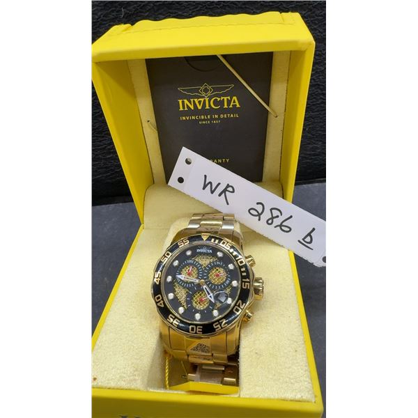 Invicta Pro Diver Master of the Oceans Chronograph Watch, Box, and Extra Links