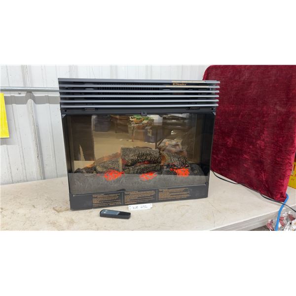 Dimplex Electroflame Electric Fireplace Insert with Log Set, Model DF2603 Glass Front, 1500 Watts
