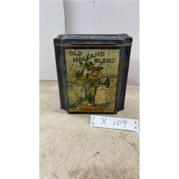 Antique Old Holland Blend Coffee Tin by The Gold Standard Manufacturing Co., Winnipeg