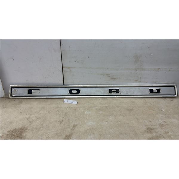 Ford F-Series Truck Tailgate Emblem Trim, 1967-1972, F100/F250/F350, Chrome and Black