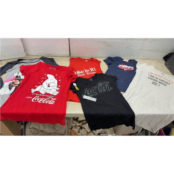 Coca-Cola Women's T-Shirts, Polar Bear, Las Vegas, East Texas, Santa and More, Sz; S, M