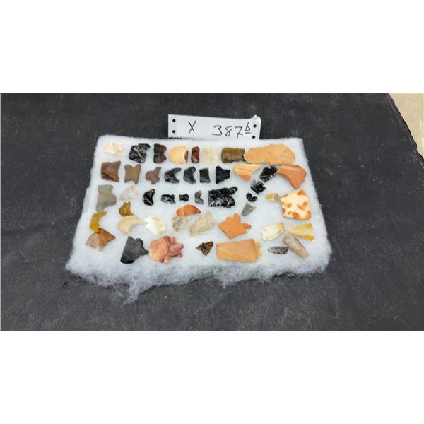 Collection of Prehistoric Lithic Artifacts, Chert and Obsidian Stone Tools and Flakes