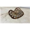 Image 10 : Pair of Antique Cast Iron Tractor Implement Seats, Wheel-Spoke and Slotted Designs
