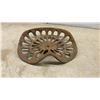 Image 7 : Pair of Antique Cast Iron Tractor Implement Seats, Wheel-Spoke and Slotted Designs