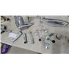 Image 3 : Vintage 1950s Automotive Chrome Trim, Ford, Mercury, Chevrolet Hood Ornaments, Handles