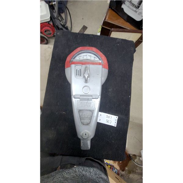 Vintage Duncan Miller Model 50 Mechanical Parking Meter, Two-Hour Time Limit