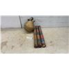 Image 1 : Vintage Brass Hanging Stop-Fire-SP-30 Fire Extinguisher and 3 Liberty Fire Extinguisher
