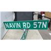 Image 2 : Reflective Street Signs, "Navin Rd 57N" and "James Farm Rd" with Mounting Bracket