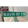 Image 3 : Reflective Street Signs, "Navin Rd 57N" and "James Farm Rd" with Mounting Bracket