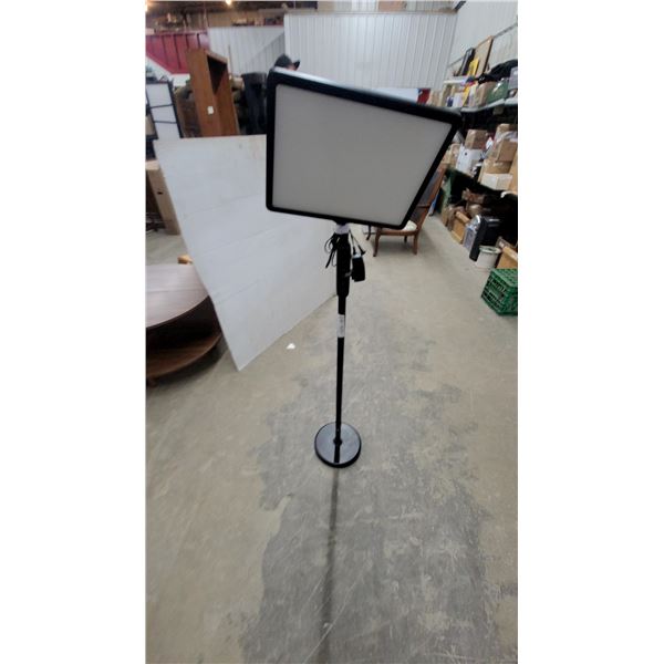 LASTAR LED Bi-Color Dimmable Video Light Panel on Floor Stand, 3000K-6000K