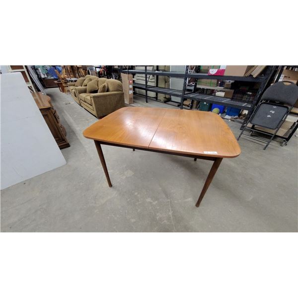 Mid-Century Modern Danish Extendable Dining Table with Tapered Legs 54”×29”×42”