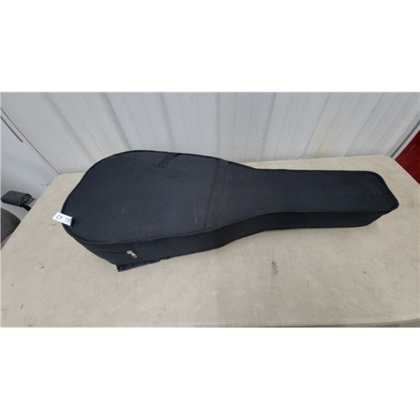 Black Semi-Rigid Acoustic Guitar Case with Zippered Closure appears new