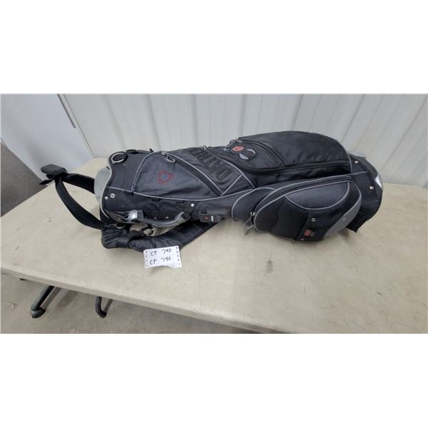 Datrek Ranger Black 14-Way Golf Stand Bag with Padded Strap and Multiple Zippered Pockets