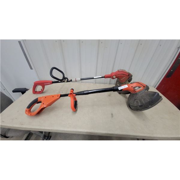 Black and Decker Electric String Trimmer and Homelite Curved-Shaft Electric String Trimmer