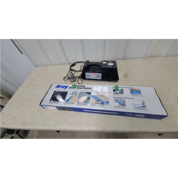 Kreg Precision Band Saw Fence and Motomaster 200 PSI 12V Air Compressor