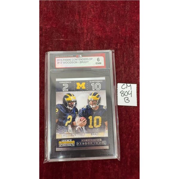 Graded Tom Brady Michigan Draft Picks Card