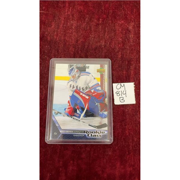 Henrik Lundqvist New York Rangers Rookie Card