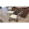 Image 1 : Shower Transfer Bench, Drive Medical Deluxe Bath Bench with Red Safety Handle