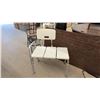 Image 2 : Shower Transfer Bench, Drive Medical Deluxe Bath Bench with Red Safety Handle