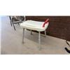 Image 4 : Shower Transfer Bench, Drive Medical Deluxe Bath Bench with Red Safety Handle