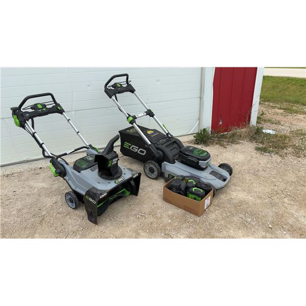 EGO Power+ 56V 21” Lawn Mower, Snow Blower, 4 Batteries and Charger