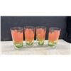 Image 2 : Vintage Mid-Century Glassware: Federal Poppy Tumblers, Hazel Atlas Pinecone Glasses