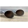 Image 2 : Pair of Chrome Exhaust Stacks with Tapered Fishtail Ends