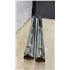 Image 6 : Pair of Chrome Exhaust Stacks with Tapered Fishtail Ends
