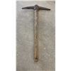Image 5 : Lot of Three Vintage Pickaxes with Rusted Metal Heads and Wooden Handles