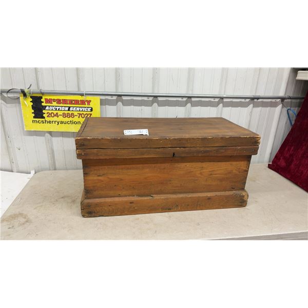 Large wooden Chest-33 1/4” x 16 1/2” x 15 1/2”