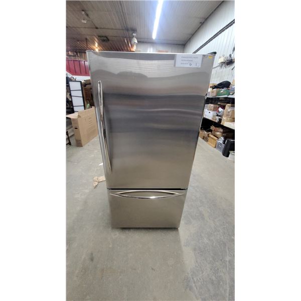 Heartland Stainless Steel Bottom-Freezer Refrigerator, 66”×30”×28”, Working