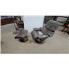 Image 1 : Ekornes Stressless Leather Recliners with Wooden Classic Bases, Ottoman and Leather Care Kit