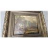 Image 3 : Antique Framed Oil Painting Sylvan Landscape with Cottage in Ornate Gold-Toned Frame 13”×15”