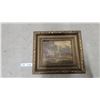 Image 4 : Antique Framed Oil Painting Sylvan Landscape with Cottage in Ornate Gold-Toned Frame 13”×15”