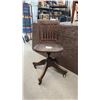 Image 1 : Vintage 1928 Sturgis Posture Chair Wooden Swivel Office Chair with Casters