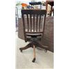 Image 4 : Vintage 1928 Sturgis Posture Chair Wooden Swivel Office Chair with Casters