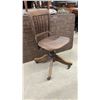 Image 8 : Vintage 1928 Sturgis Posture Chair Wooden Swivel Office Chair with Casters