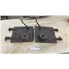 Image 1 : Pair of Findlay Mark V Cast Iron Damper Fire Place Doors With Buffalo and Maple Leaf Motifs