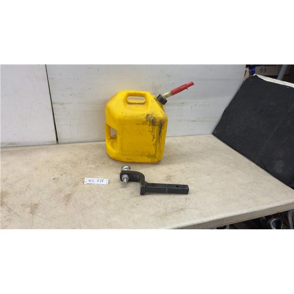 Receiver Hitch with 2” Chrome Ball, 3500-Pound Capacity and 5 Gallon Diesel Fuel Container