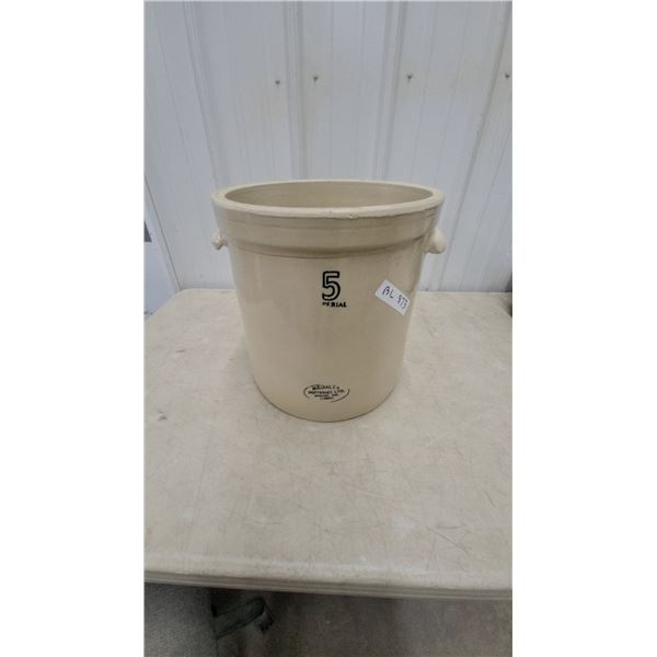 Medalta Potteries Ltd. 5 Imperial Gallon Stoneware Crock with Handles