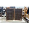 Image 1 : Pair of AMX Sound Model 202 Vintage Speakers With Brown Waffle-Foam Grilles, Working