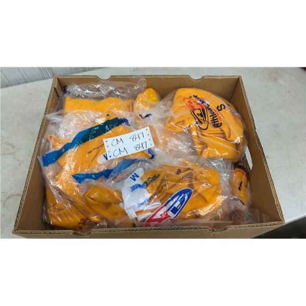 20 Men’s Yellow Baseball Jerseys, Assorted sizes, New in Bag
