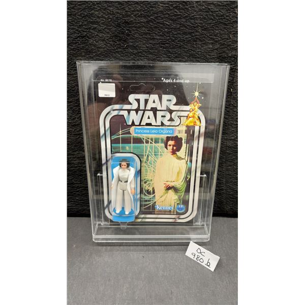 Star Wars Princess Leia Organa Action Figure, 1977 Kenner, No. 38190, Reproduction Card, in